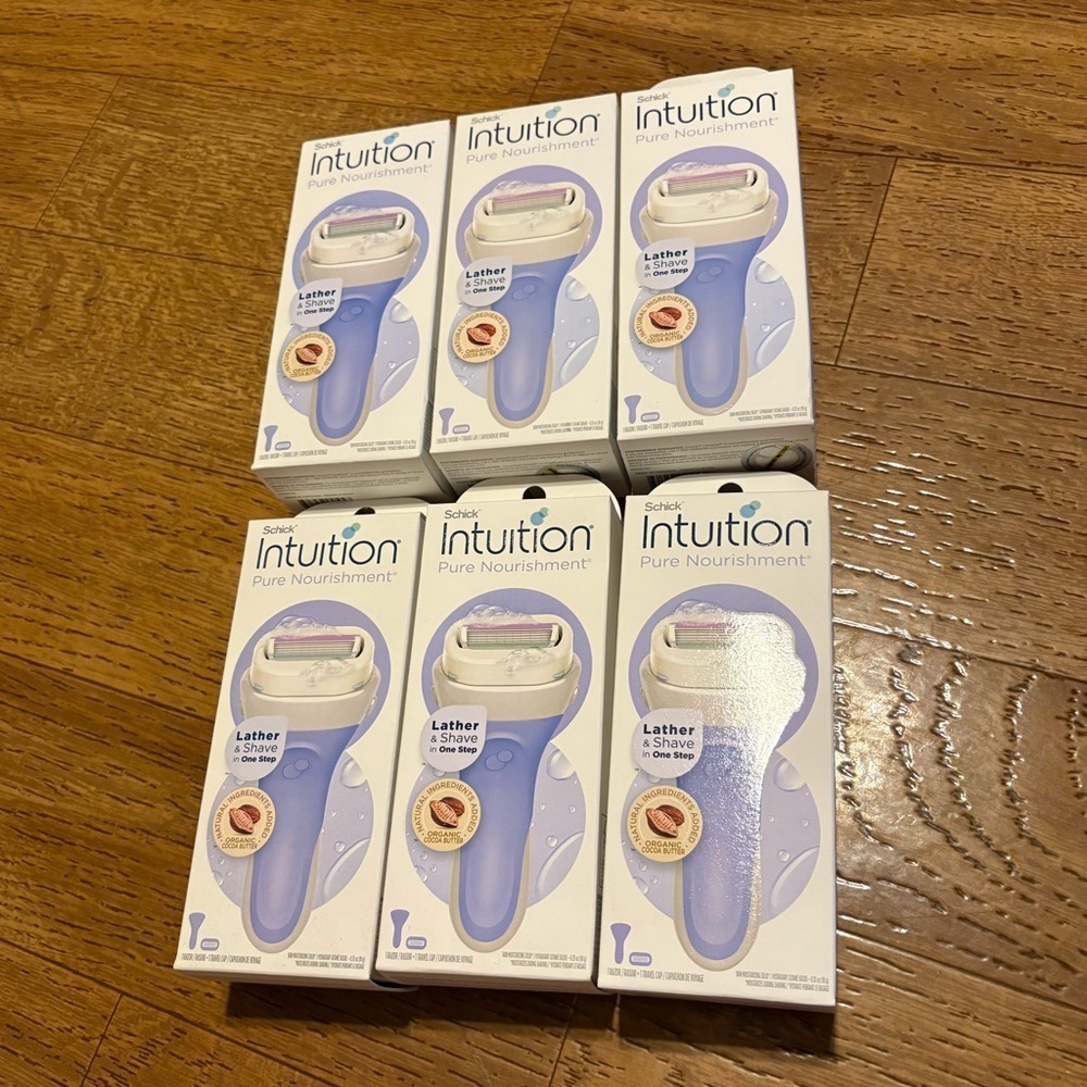 (6 pack) Schick Intuition 4-Blade Pure Nourishment Women's Razors